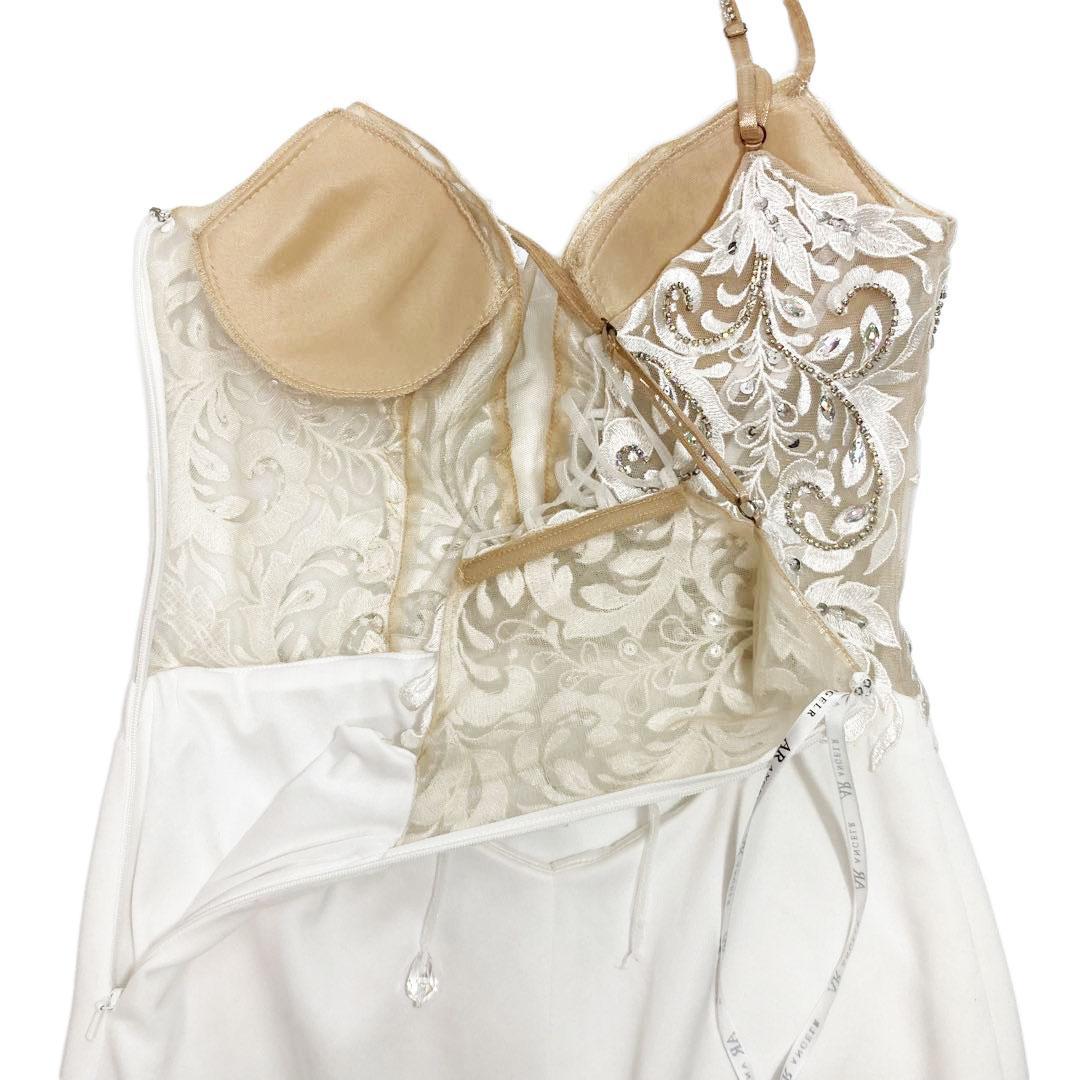 AngelR エンジェルアール アッパーフラワーレースビジュータイトロングドレス