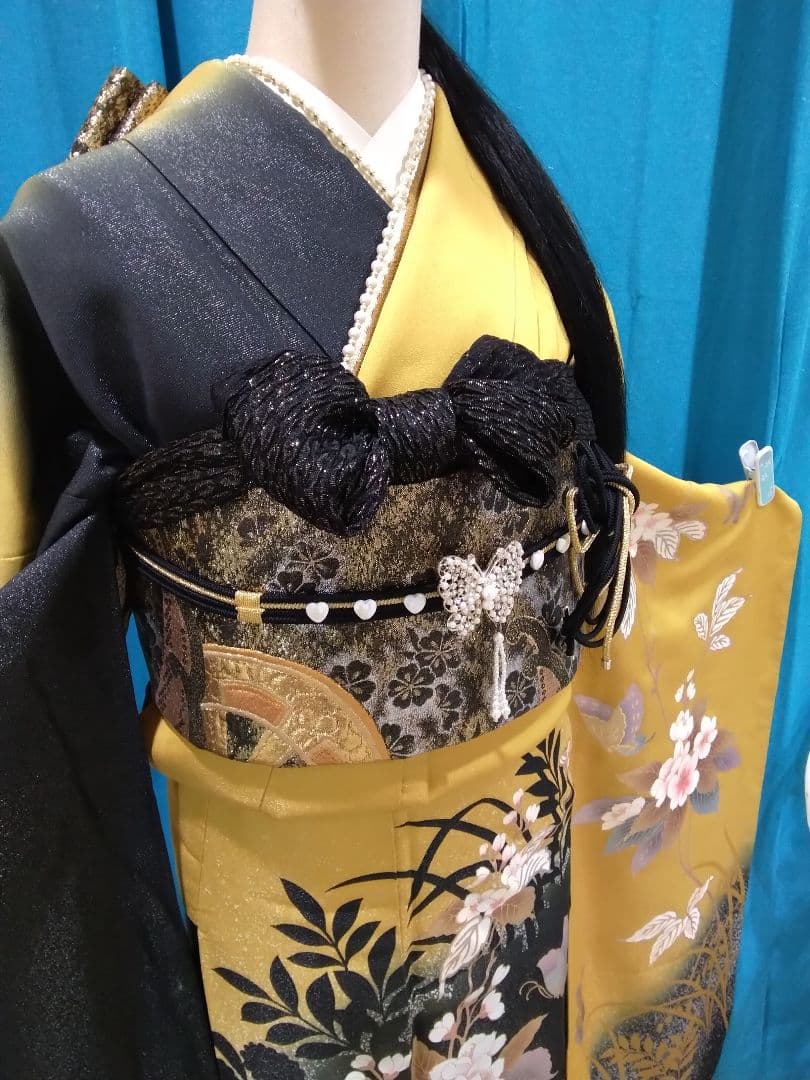 振袖フルセット、正絹振袖成人式、重ね衿、帯揚げ帯締め、西陣袋帯、襦袢