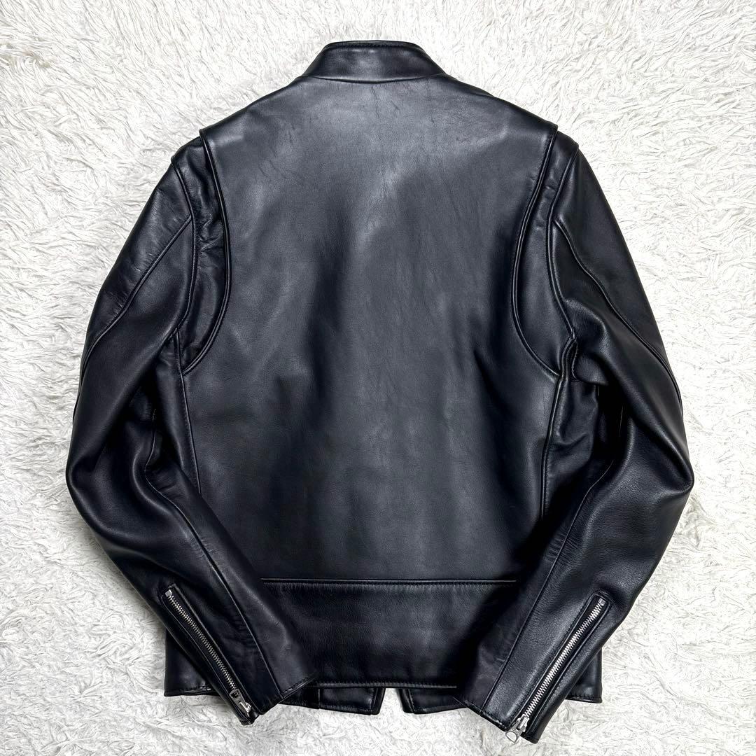 ✨美品・641XX✨ショット　シングル　ライダースジャケット　ブラック　7009
