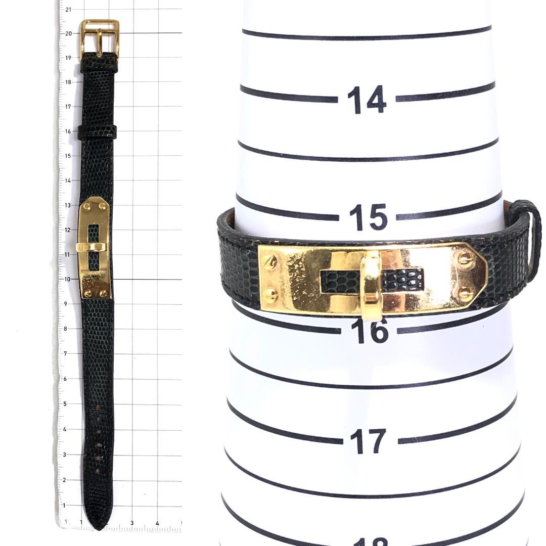 エルメス／ケリー用 替えベルト パイソンレザー ブラック／純正尾錠 GP