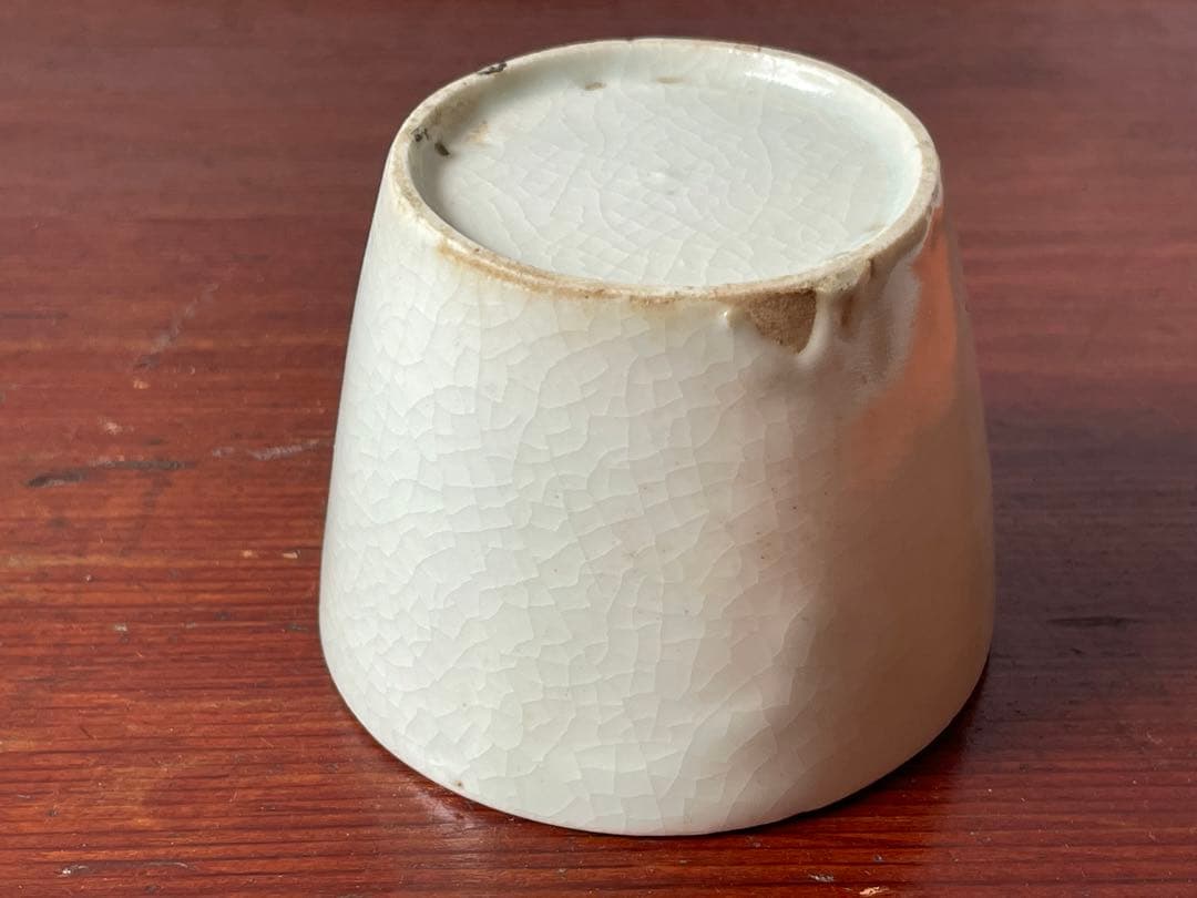 骨董　アンティーク　白磁　蕎麦猪口　古伊万里　白磁　白磁蕎麦猪口　甘手