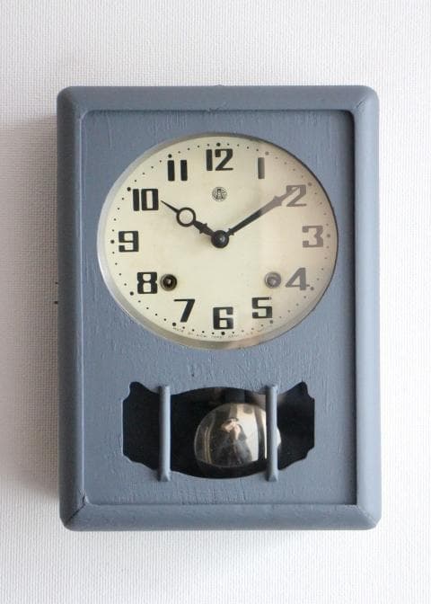 愛知時計 アンティーク アールデコ 柱時計 壁掛け時計 振り子 正常動作品