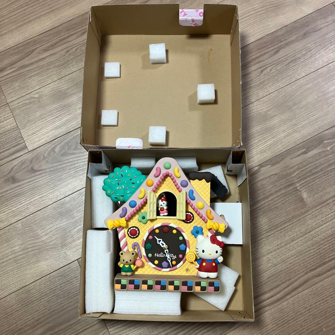ハローキティ 希少　レア リズム時計 振り子時計 壁掛時計　やや訳あり