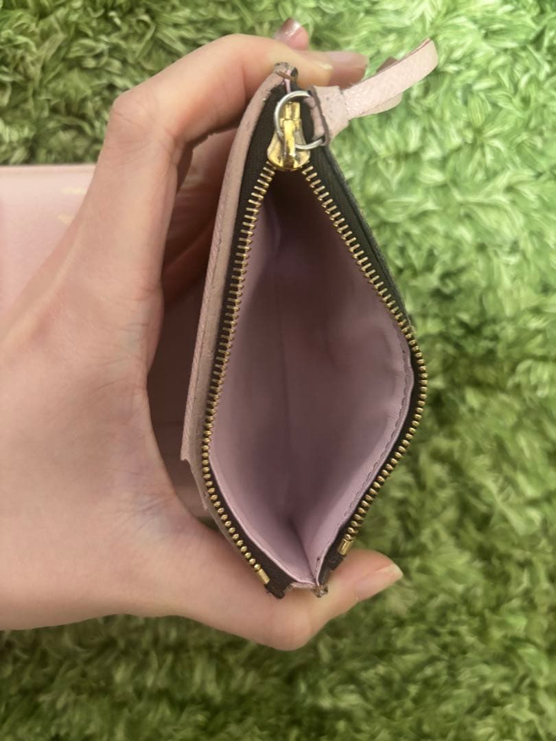 ルイ・ヴィトン♡ ダミエ エベヌ ローズ ポルトフォイユ ヴィクトリーヌ