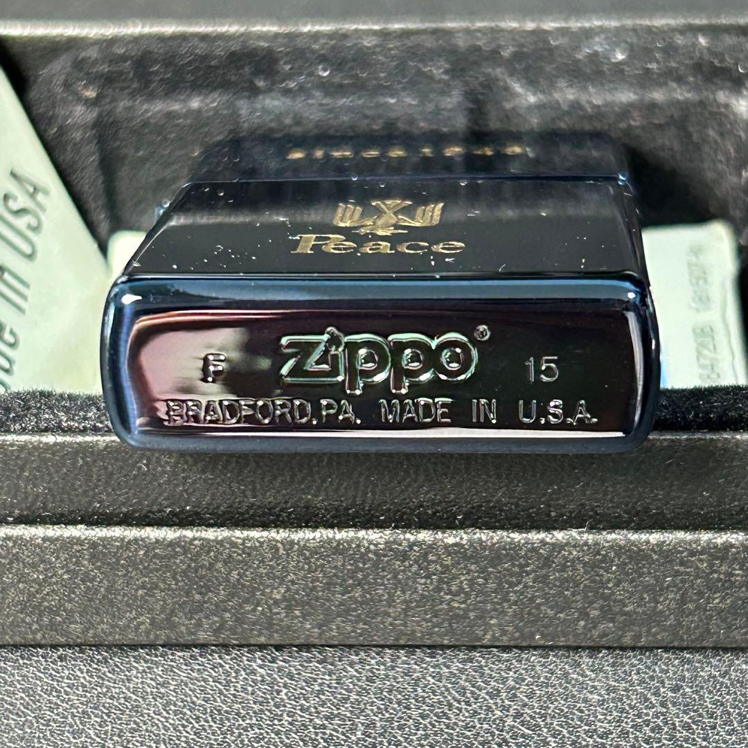 ジッポー　ピース　ブルーチタン