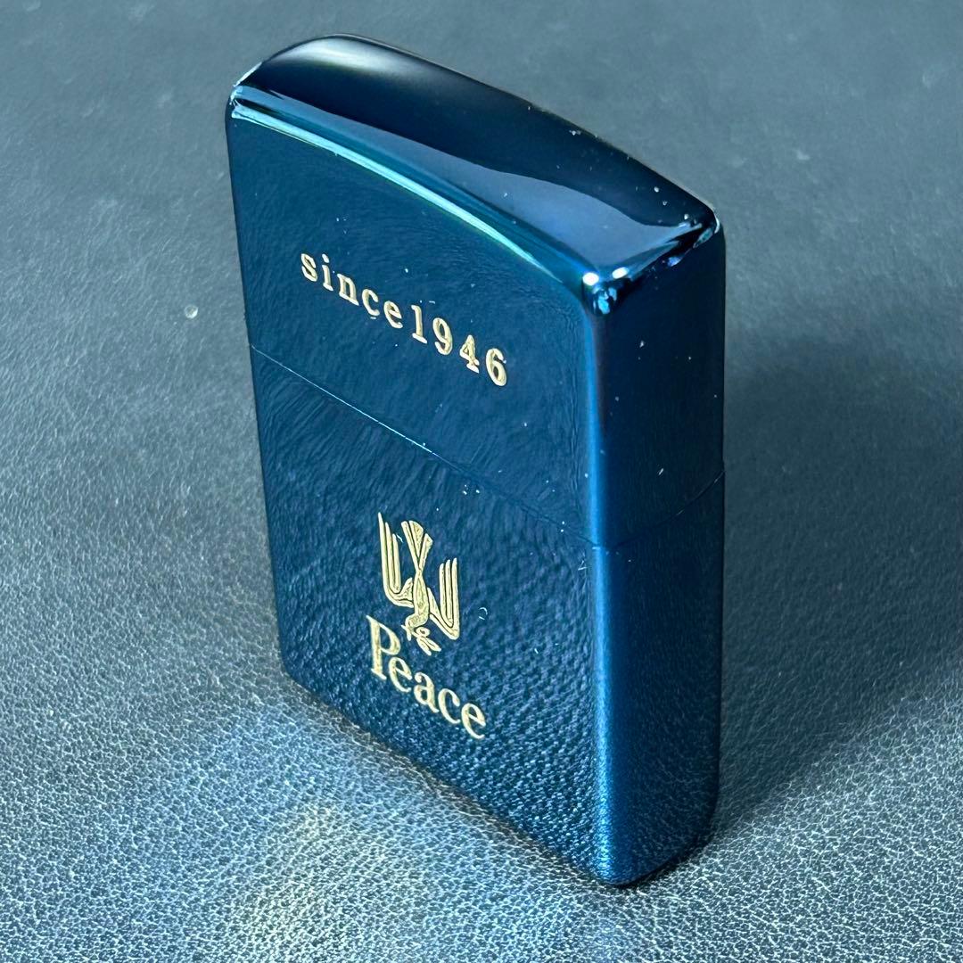 ジッポー　ピース　ブルーチタン