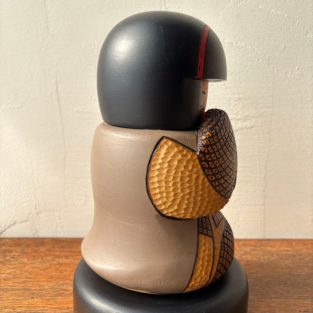 創作こけし 作家 小林伊之助 工人 『炉火』　在銘