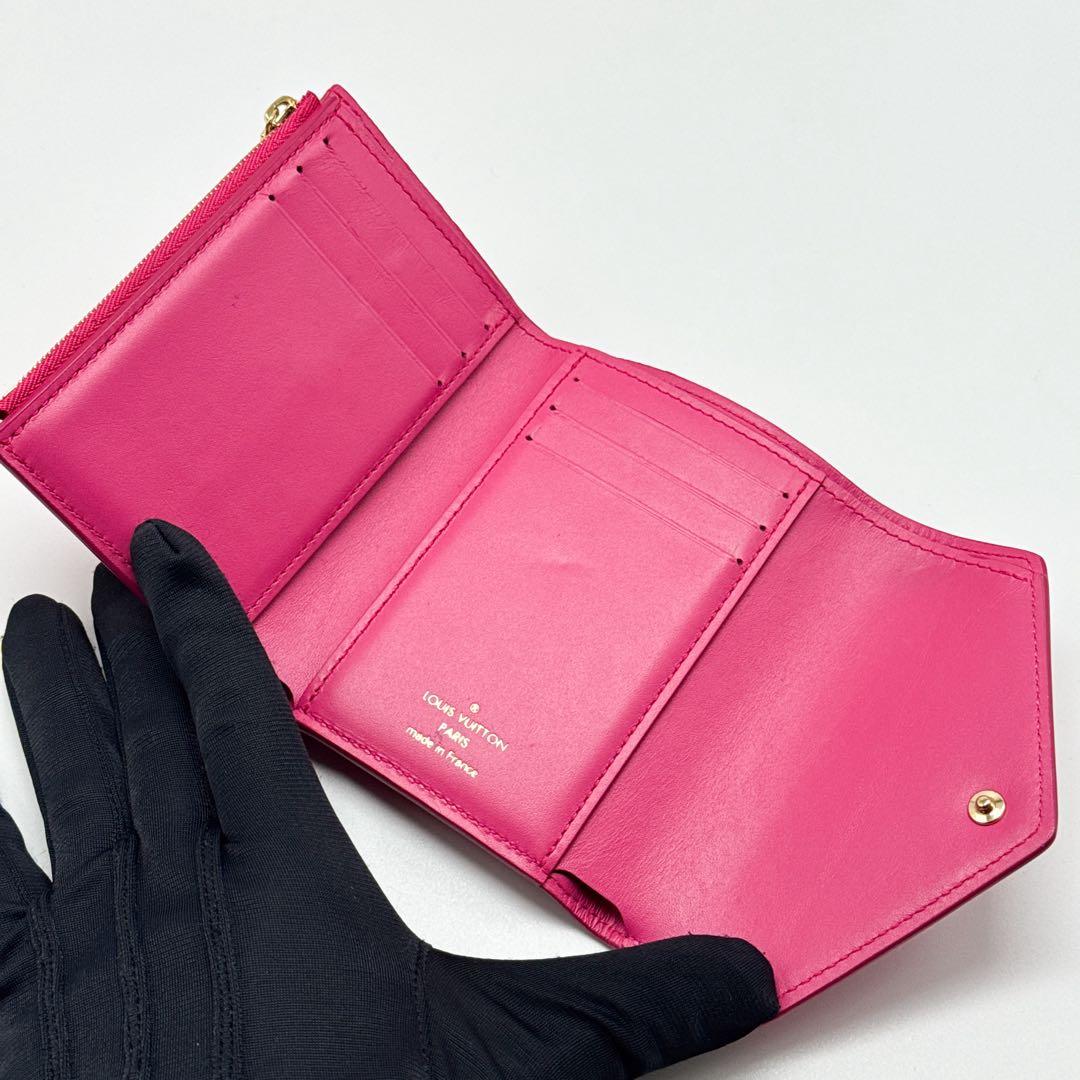 ルイヴィトン モノグラム ポルトフォイユ ヴィクトリーヌ ナノグラム ピンク財布