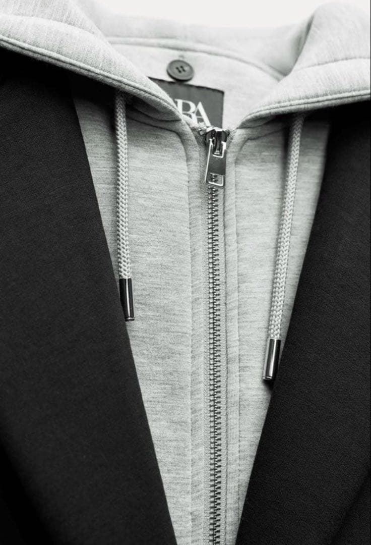 ZARAデタッチャブルフードコート ブラックXS 完売品 セレブ