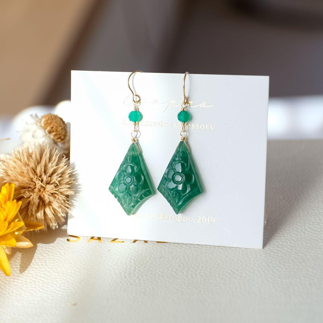 Ｇちゃん ♦︎14kgf淡水パールフラワーカービングネックレス