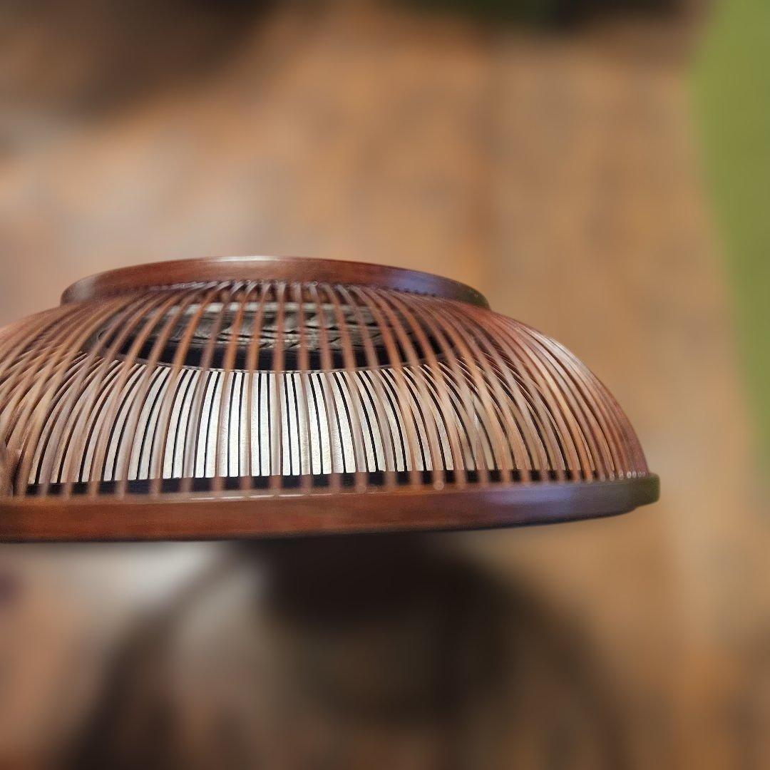 駿河　然林房　竹千筋細工　菓子器