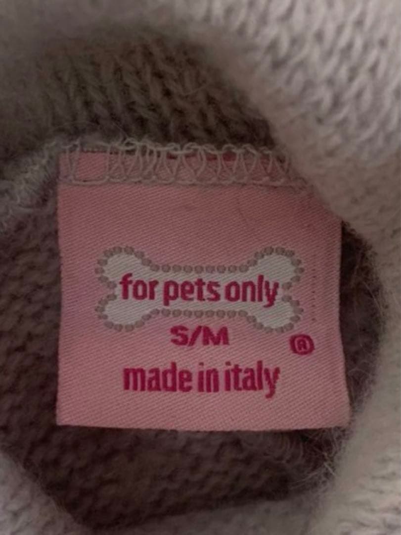 【犬用ワンピース】グレー/ニット/ファー/犬用服/for pets only