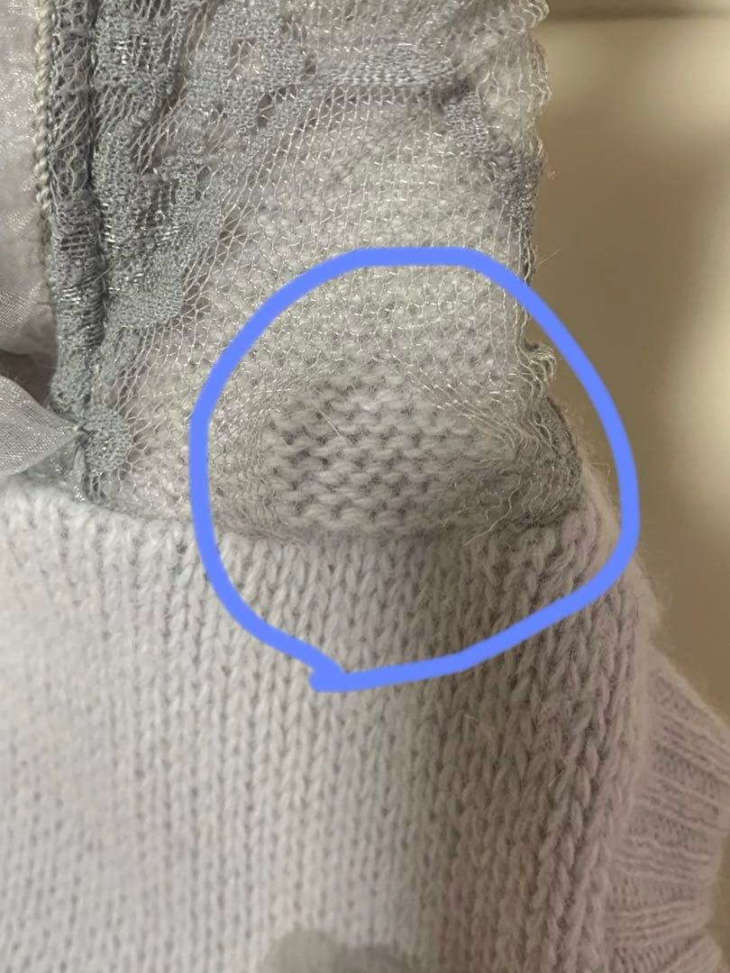 【犬用ワンピース】グレー/ニット/ファー/犬用服/for pets only