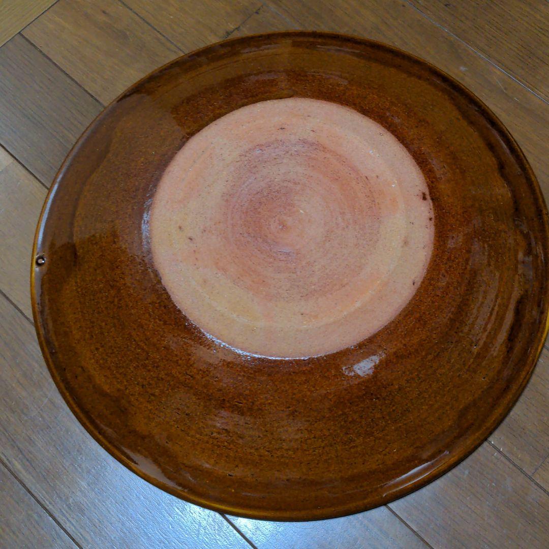 湯町窯　スリップウェア　尺3寸　大皿　民芸