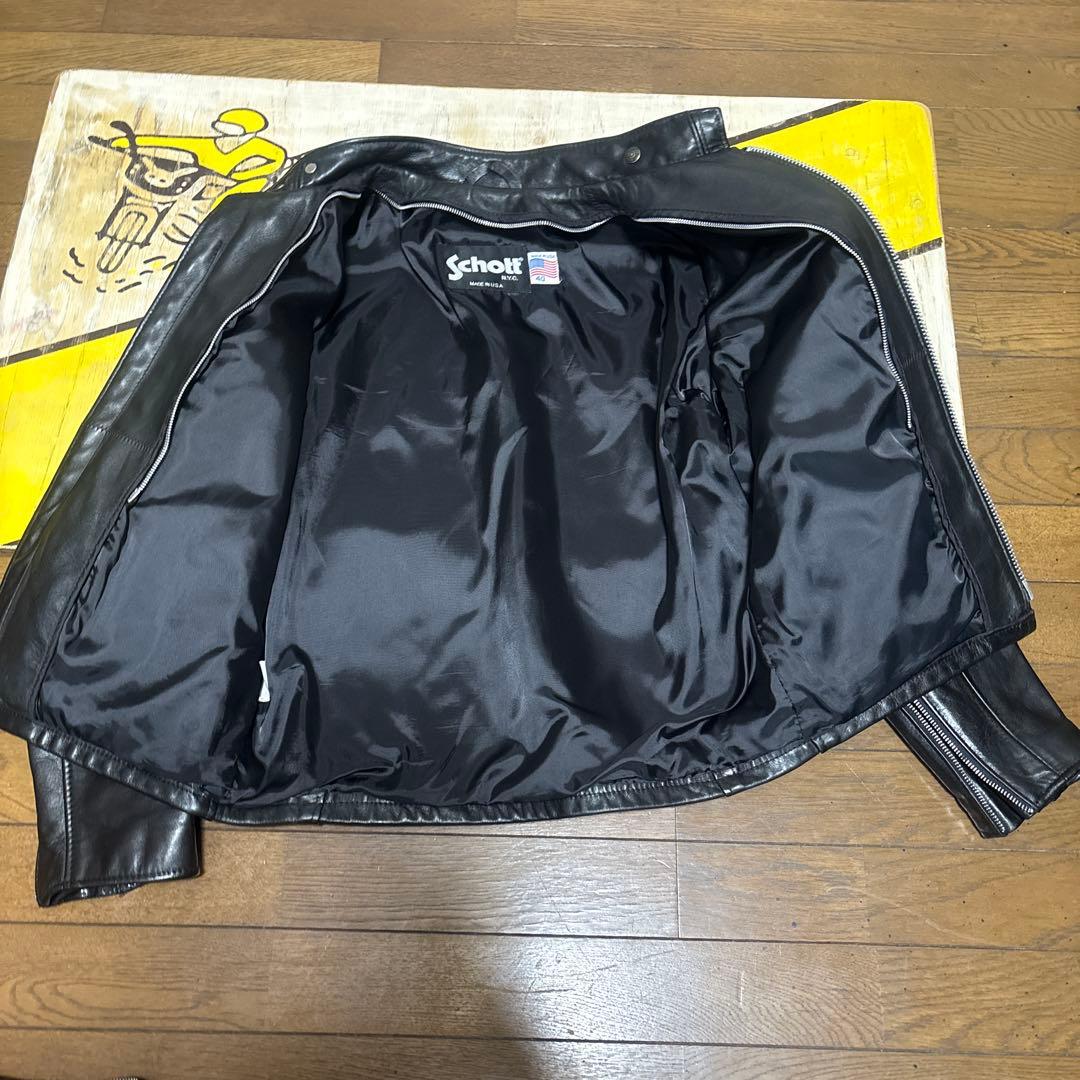 超美品‼️schott641SP 40インチシングルライダース　インナーボア付