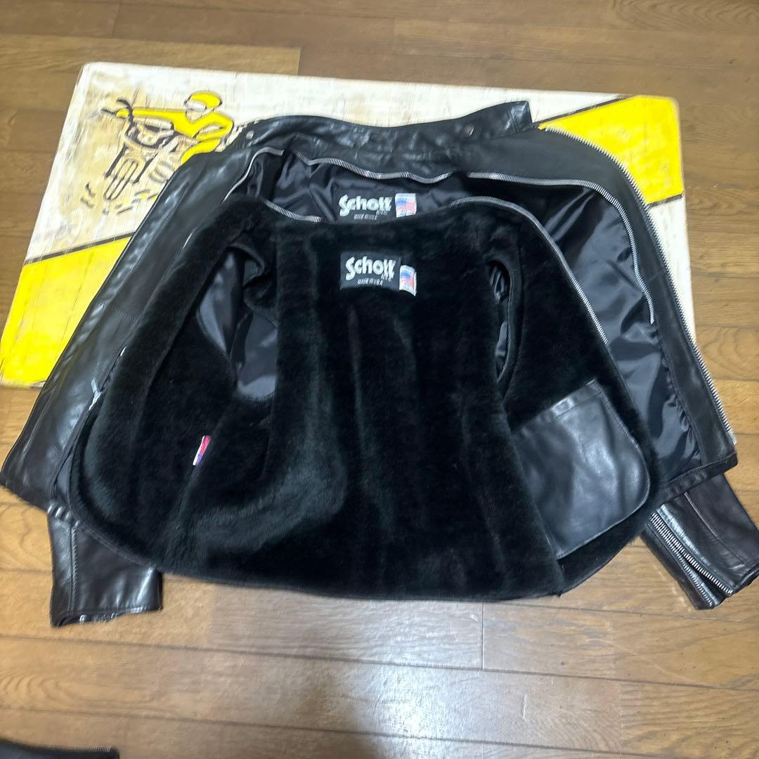 超美品‼️schott641SP 40インチシングルライダース　インナーボア付