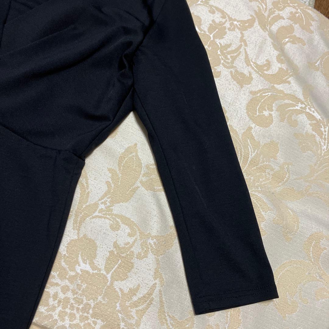 メイお値下げです❣️マダムジョコンダ黒カシュクールワンピース40