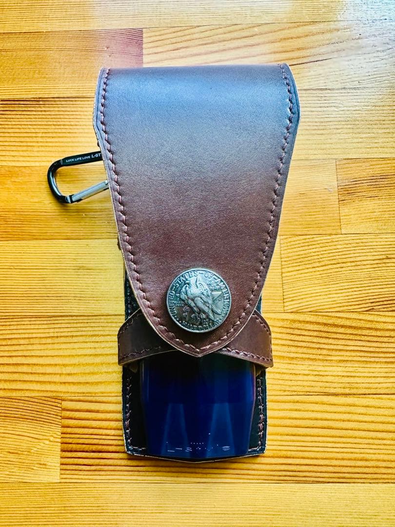 ダーツケースカバー（赤茶×黒）