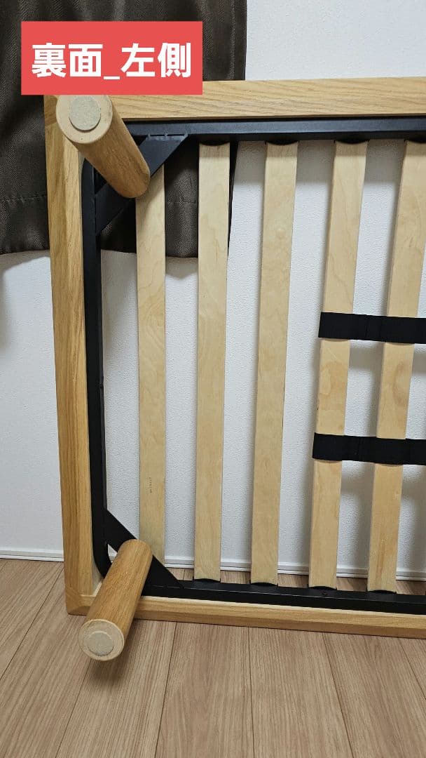 【無印良品/MUJI】（シングル）ベッドフレーム＆ベッドボード★木製/オーク材