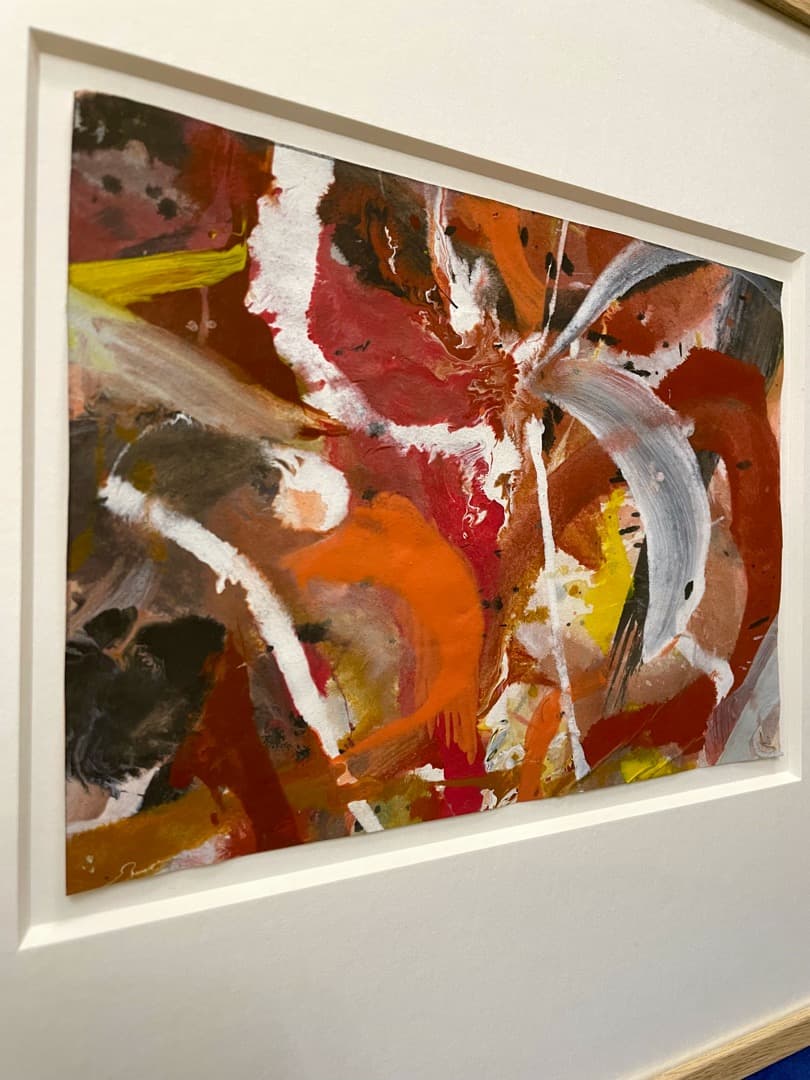 ◇素敵な抽象画を3点まとめてどうぞ◇堀内袈裟雄 ガッシュ 額装 一点物 NY