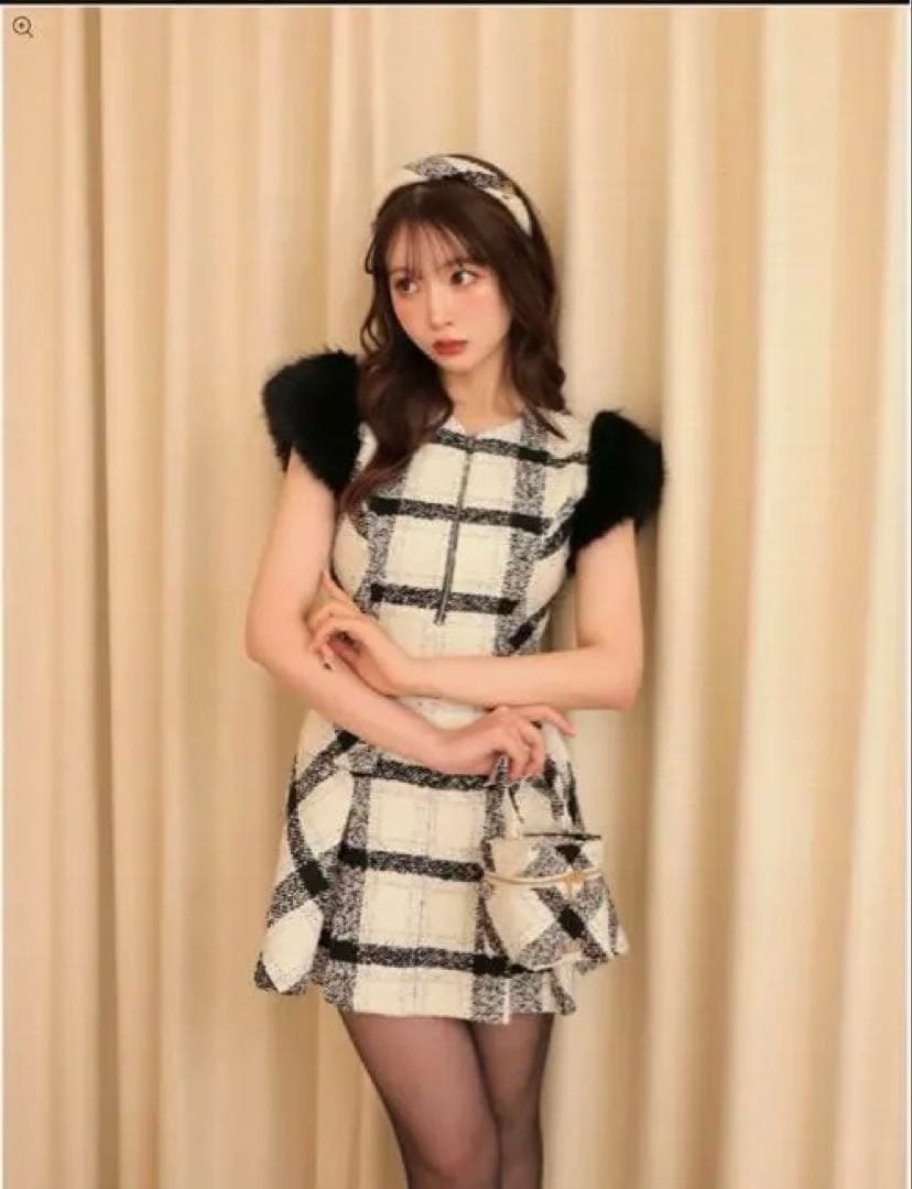 M me eme 【新品、未使用】Maison tweed mini dress