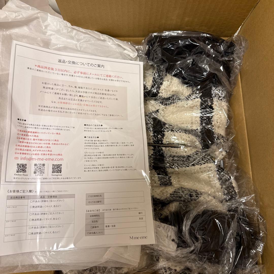 M me eme 【新品、未使用】Maison tweed mini dress