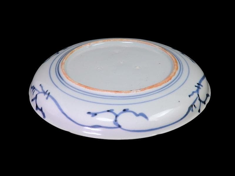 古伊万里　染付　松竹梅の図　７寸皿　A958AS-DBa