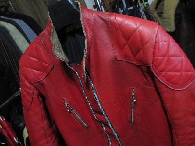 ヴィンテージ ルイスレザー ファントム 赤 パデッド ライダース 1970’S