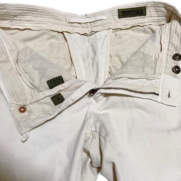 INCOTEX スラックス 100型 W29 ガーメントダイ アイボリー