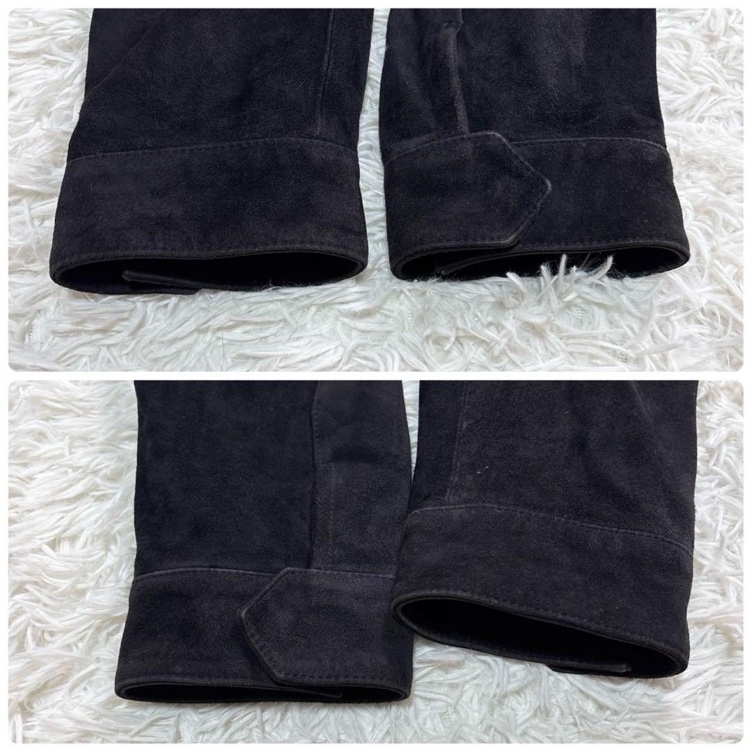 美品 シップス レザージャケット 近年モデル ダブルジップ ヤギ革 スウェード