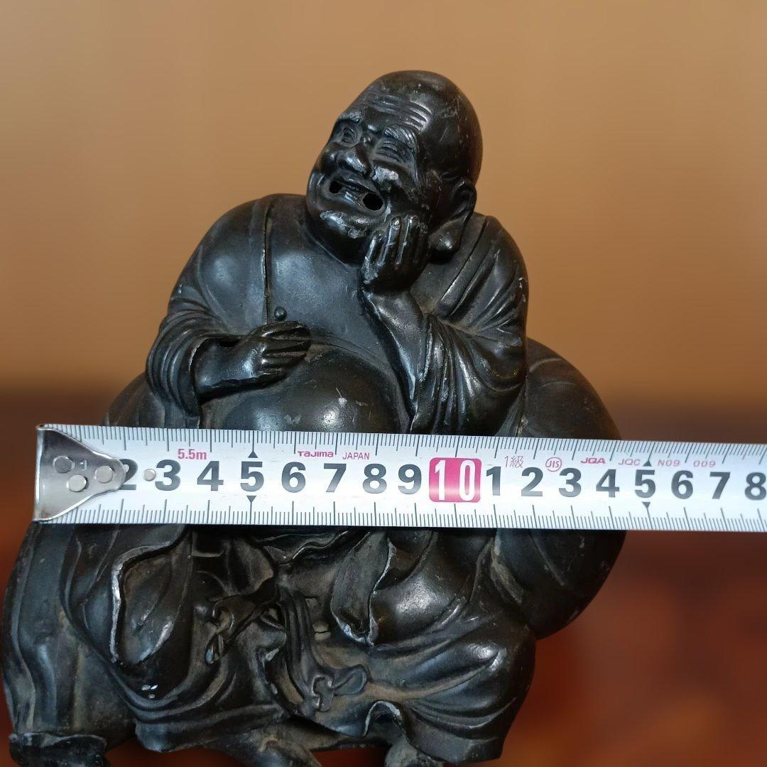 アンチモニー製　布袋尊の座像置物　七福神