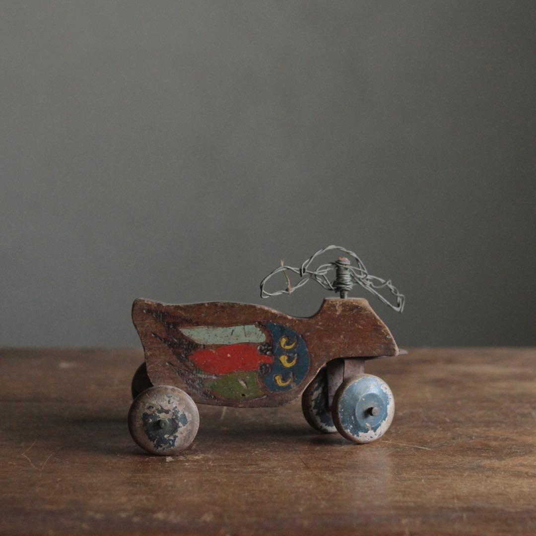 古い 木の おもちゃ 三輪車 戦前戦後 古道具 アンティーク ブロカント