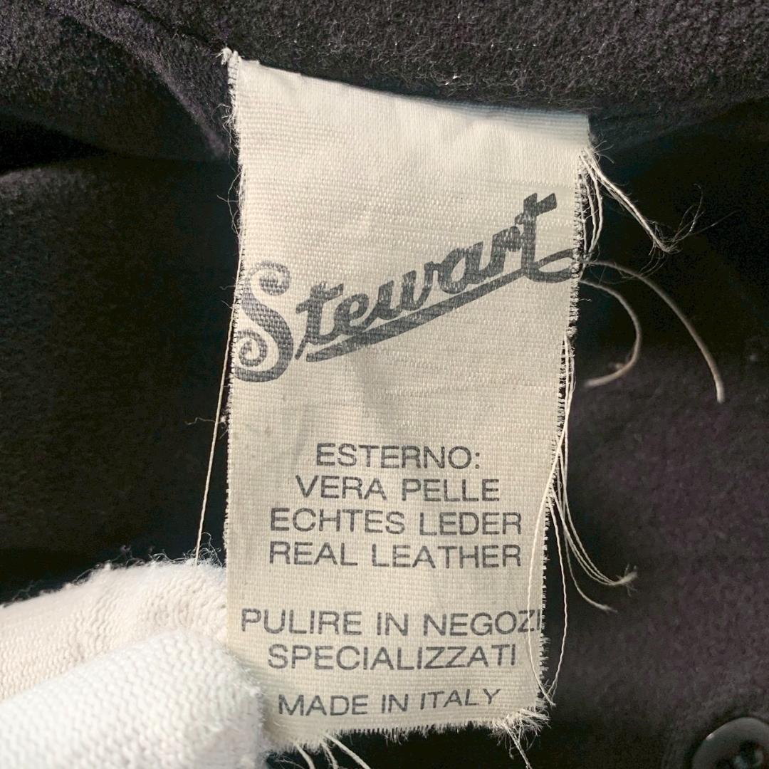 【本革】スチェットロ レザージャケット L ブラック イタリア製 ビッグサイズ