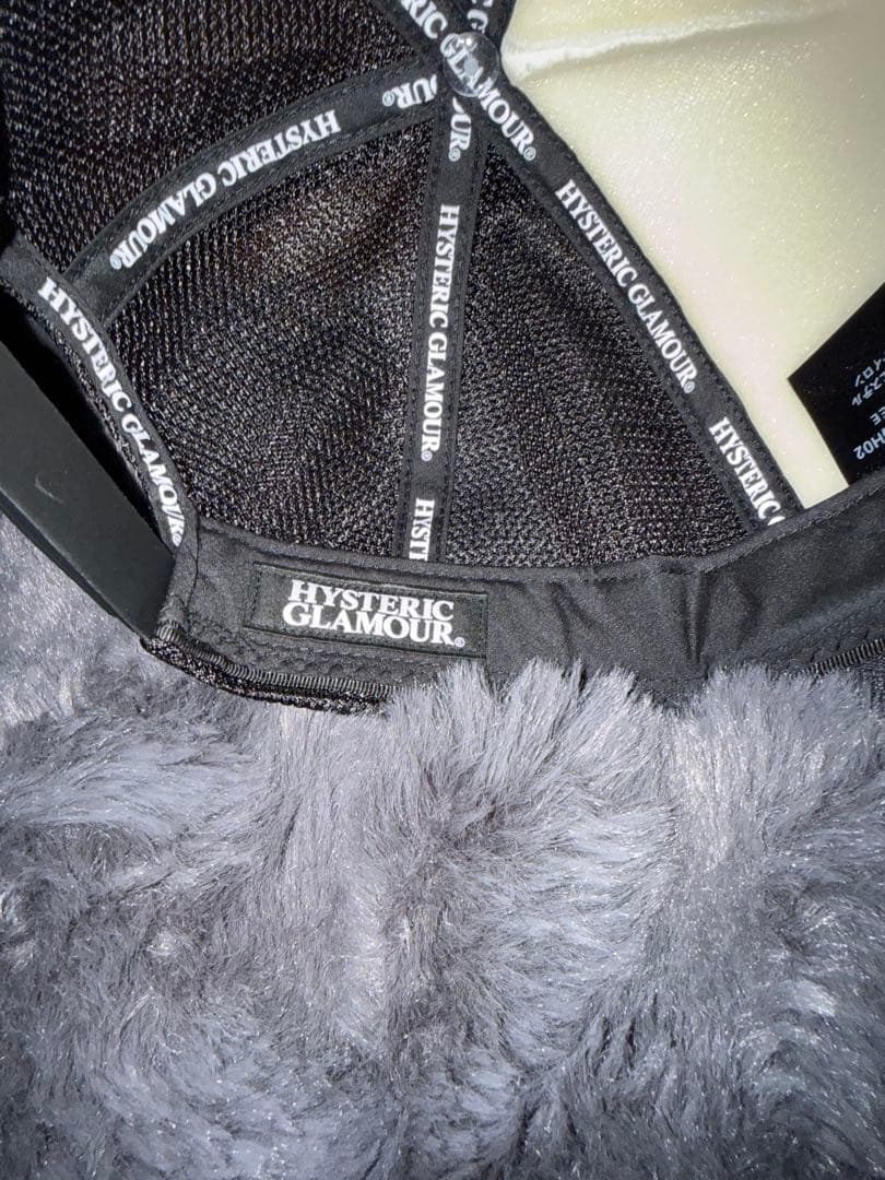 HYSTERIC GLAMOUR ロゴキャップ ホワイト/ブラック