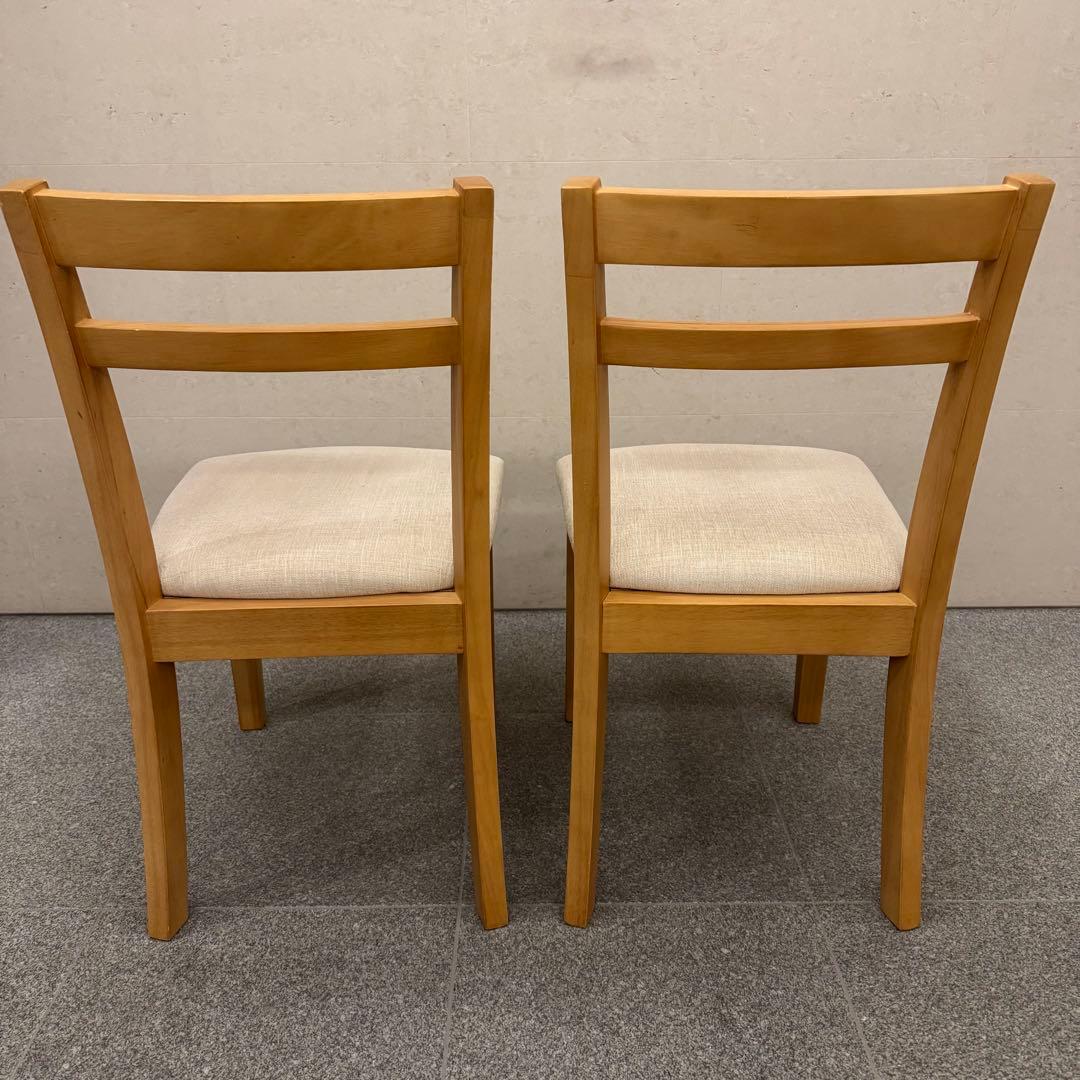 木製ダイニング3点セット 2人用 幅75cm ナチュラル