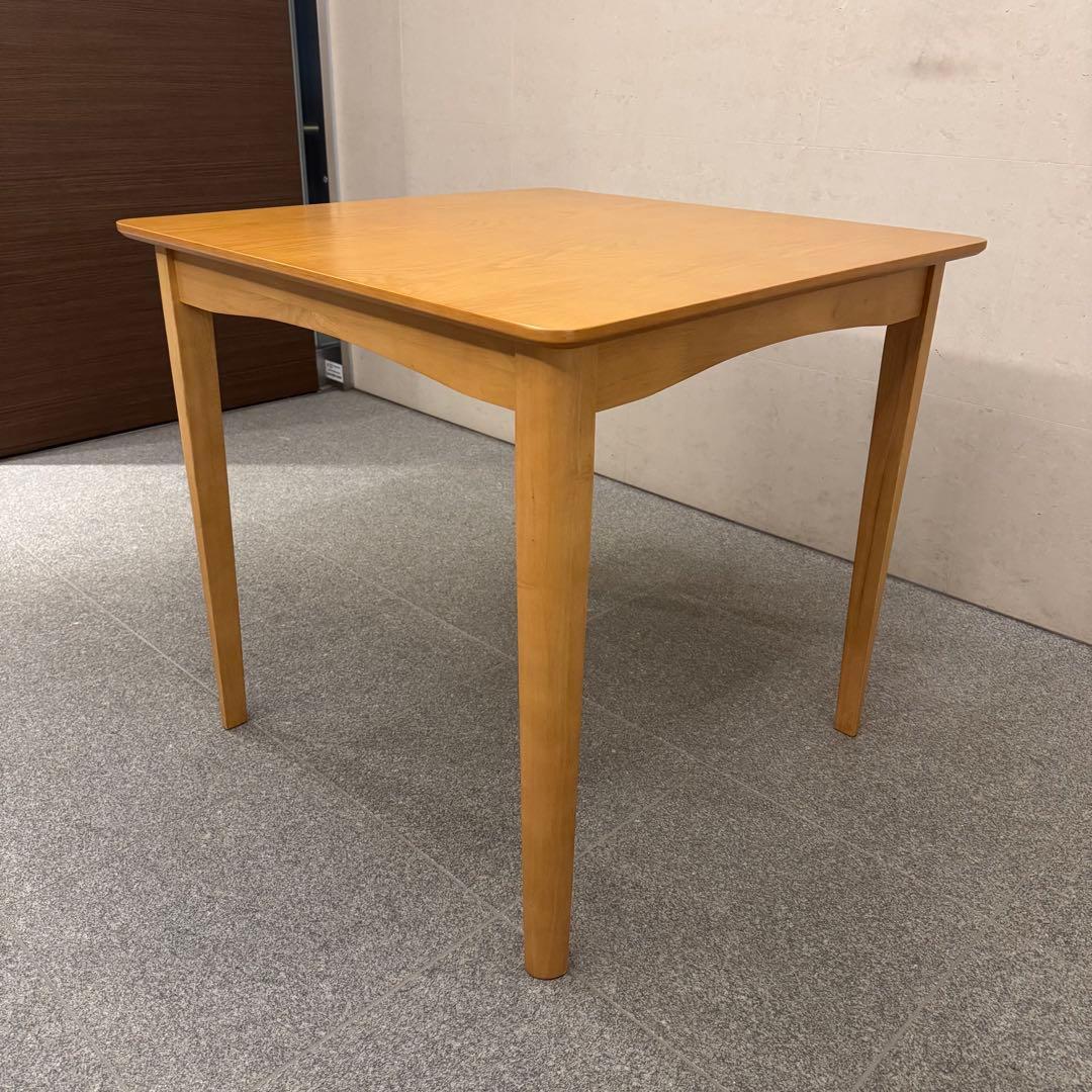 木製ダイニング3点セット 2人用 幅75cm ナチュラル