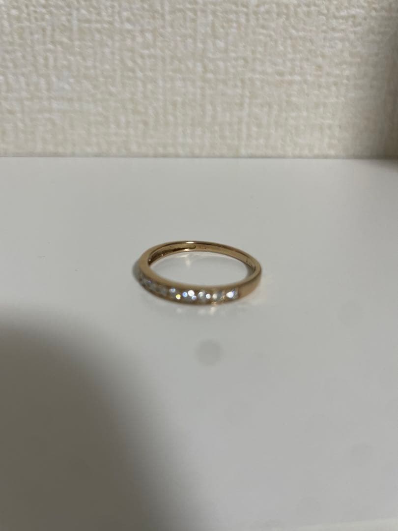 K18ピンクゴールド ダイヤモンドリング ハーフエタニティ16号