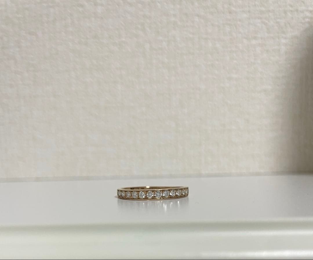 K18ピンクゴールド ダイヤモンドリング ハーフエタニティ16号