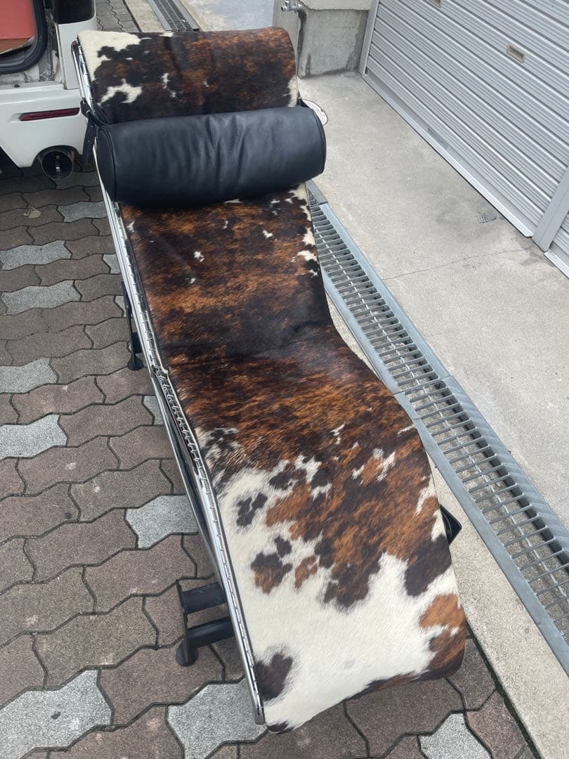 美品♪コルビュジェ シェーズロング LC4 リプロダクト 本革 ハラコ イタリア