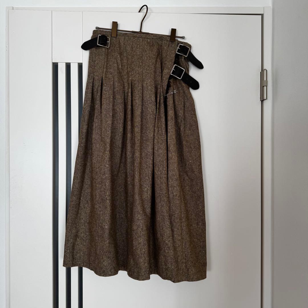 おにめぞO'NEIL OF DUBLINローウェストプリーツラップスカート