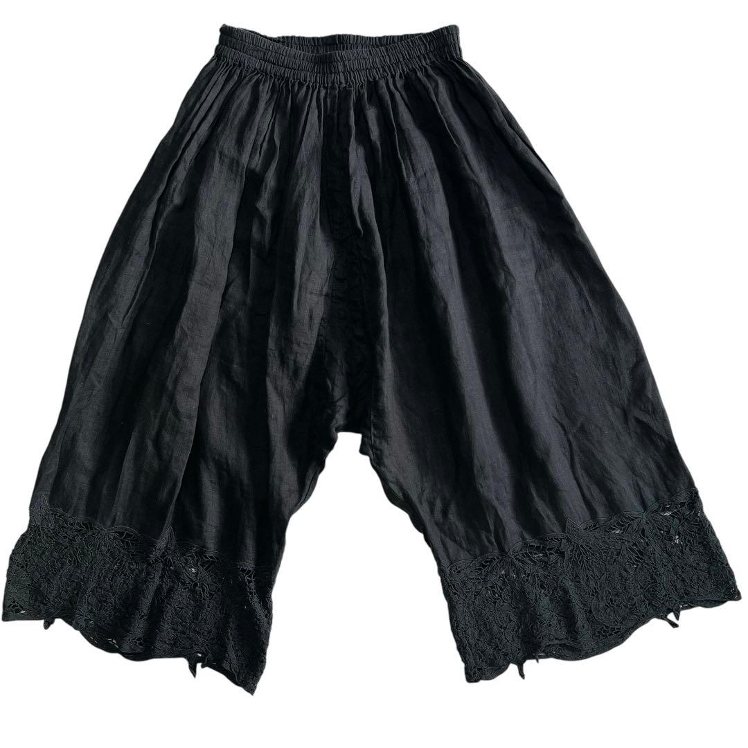ヴラスブラム Vlass blomme コルトレイクリネン レースサルエルパンツ
