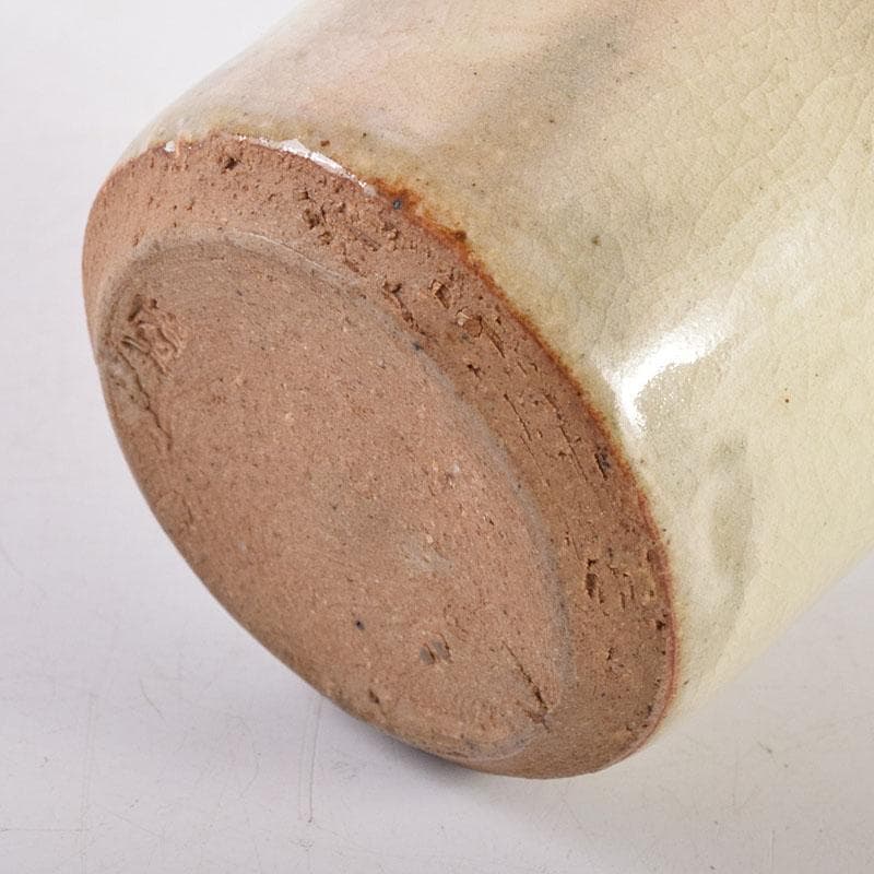 茶道具　萩焼　古萩　清水茂生作　茶入　仕覆付　共箱　V　7225