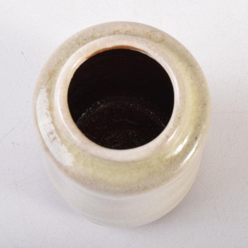 茶道具　萩焼　古萩　清水茂生作　茶入　仕覆付　共箱　V　7225