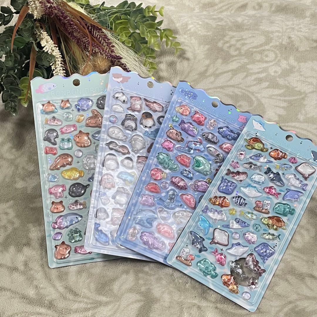 水族館限定　クーリア　正規品　ボンボンドロップシール　４枚セット ②