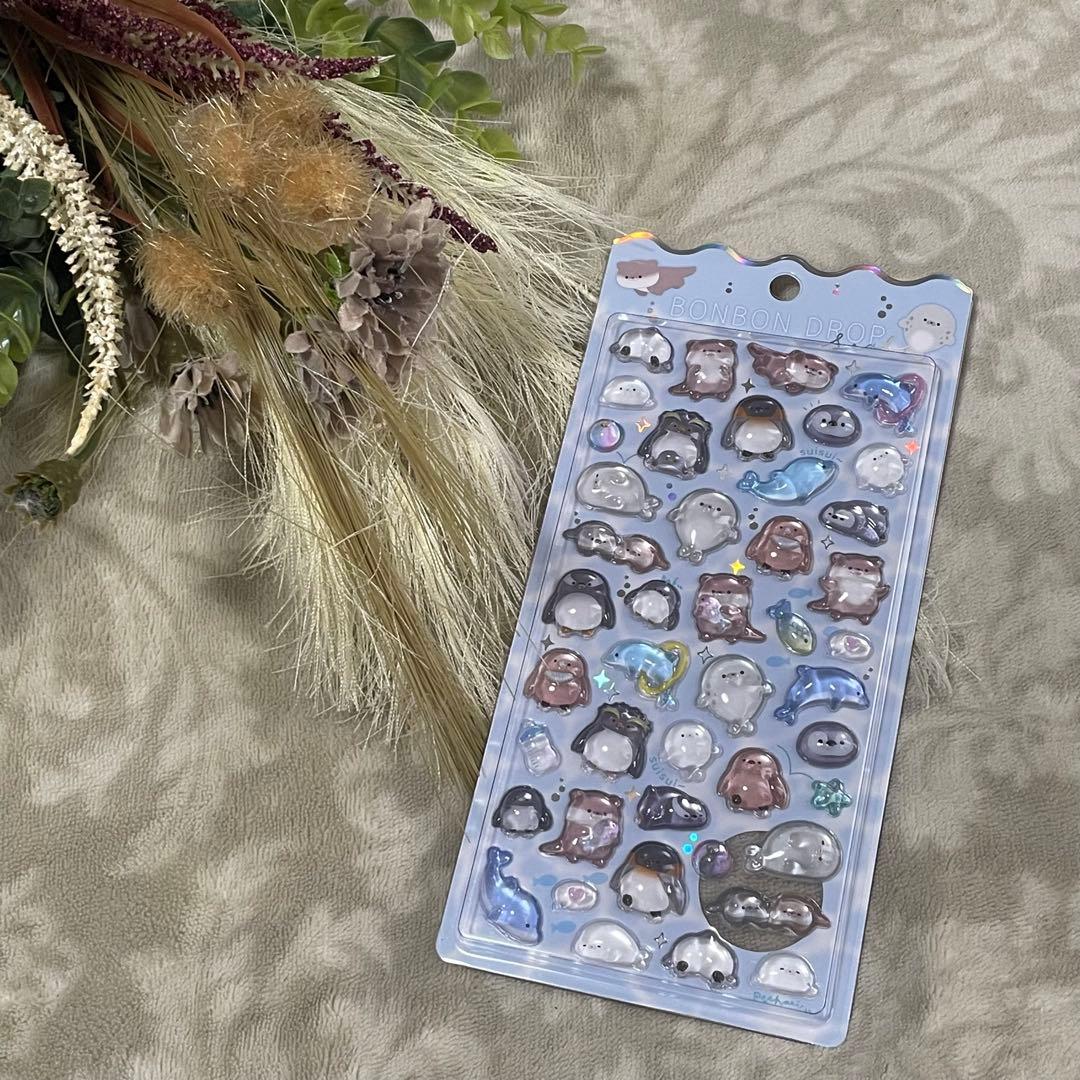 水族館限定　クーリア　正規品　ボンボンドロップシール　４枚セット ②
