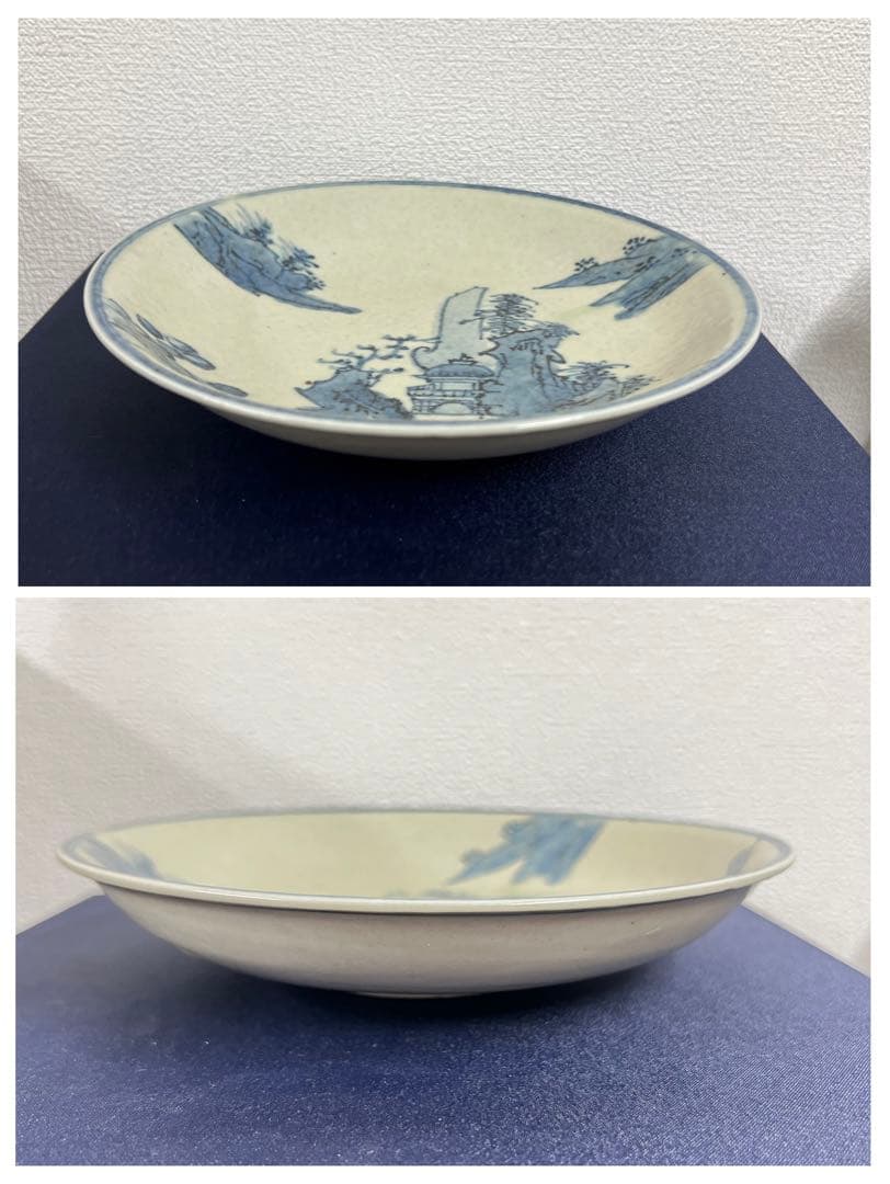 古美術　清時代染付皿　西き--155