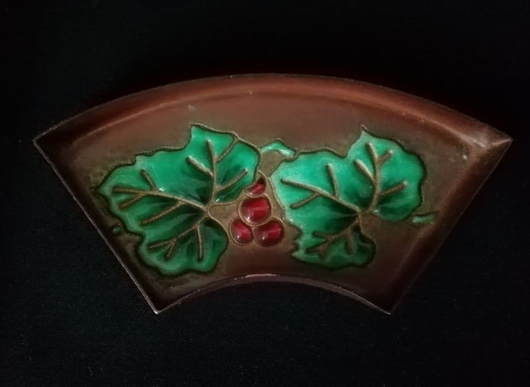 逸品　珍品　安藤七宝B　銅製　槌起七宝　盆　小物入れ　銘々皿　和骨董アンティーク