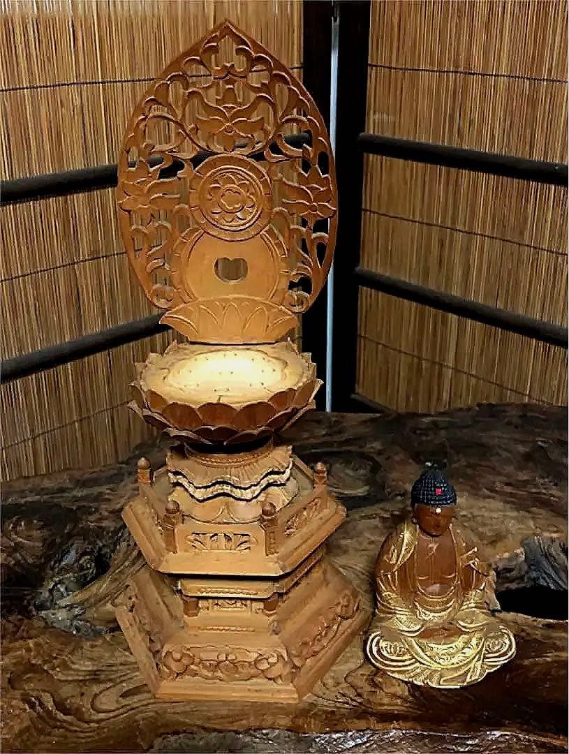 仏教美術 時代 木製 金彩 釈迦如来像 仏像