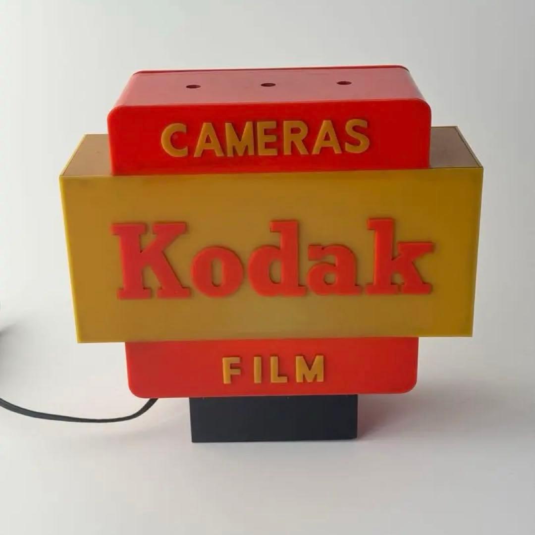 【ヴィンテージ】Kodak コダック 電飾看板 当時物 カメラ屋 動作確認済