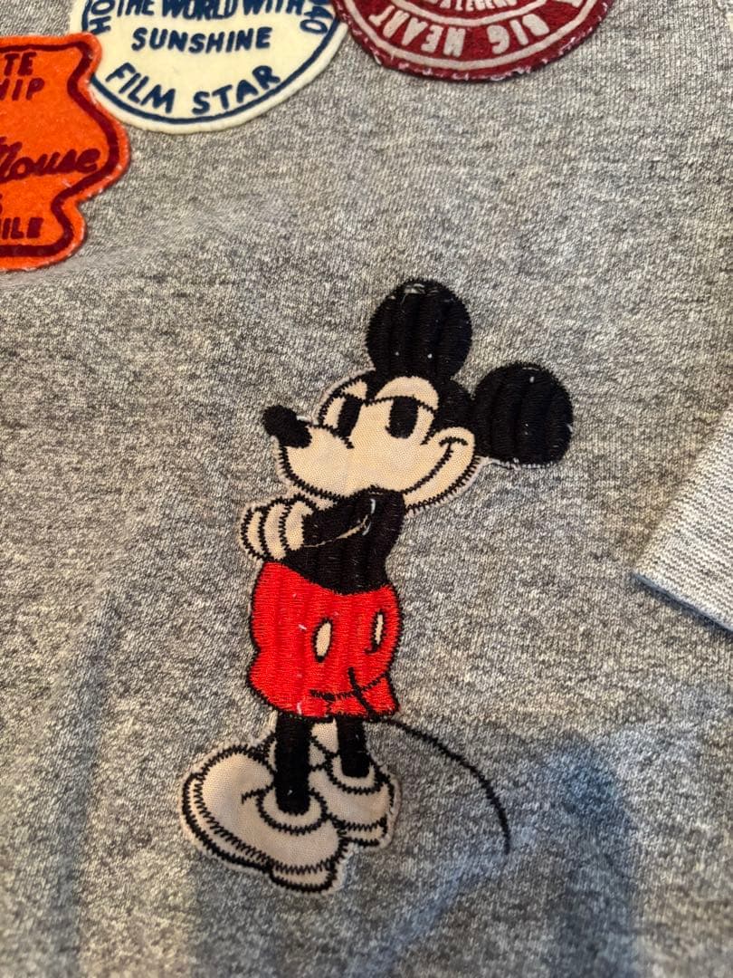 DENIMDUNGAREE Mickey刺繍＆ワッペンスエット140150160